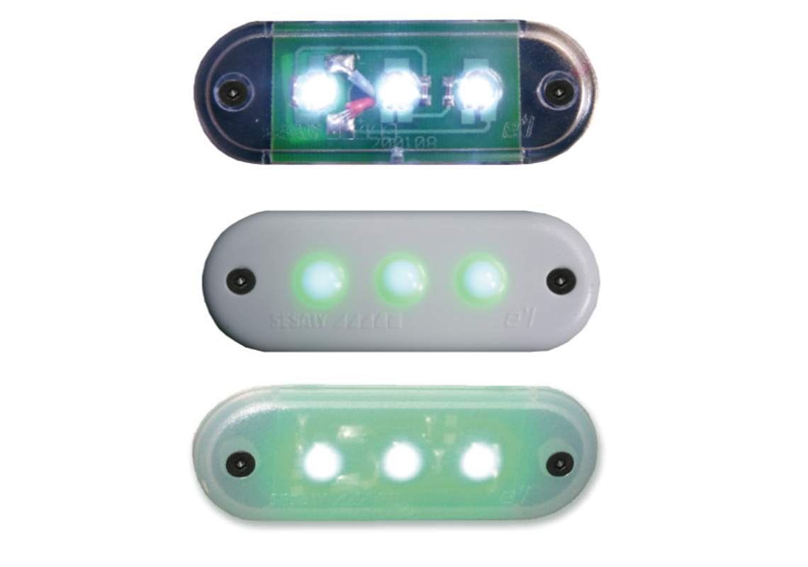 Luce di segnalazione (3 LED) da parete per autobus/pullman